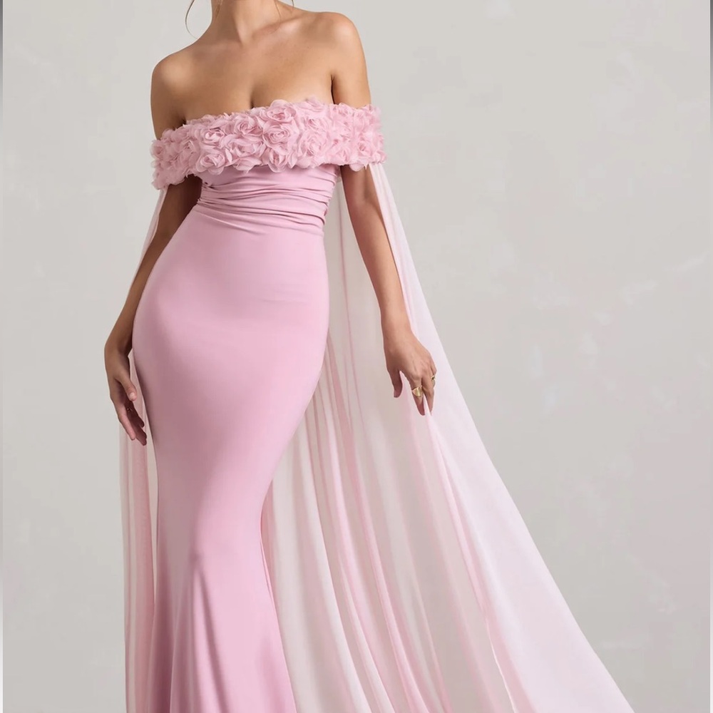 Club L London Strapless Pink Gown